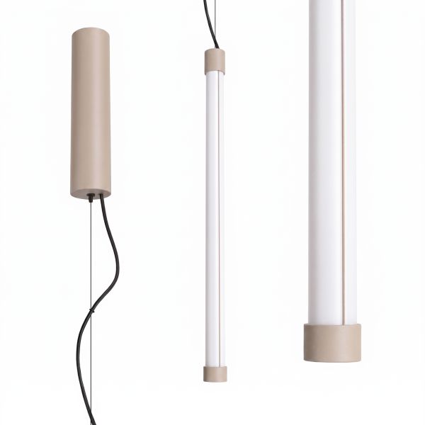 Suspensions Acier Taupe LED 1 Trang
