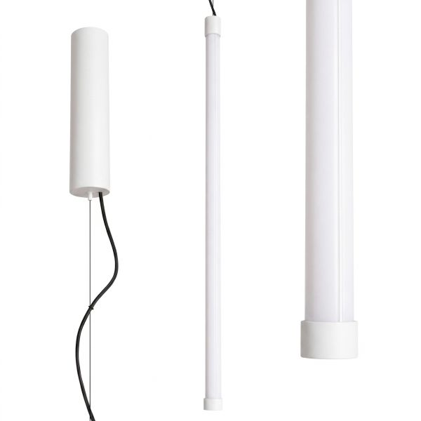 Suspensions Acier Blanc LED 1 Trang