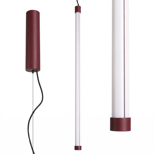 Suspensions Acier Bordeaux LED 1 Trang