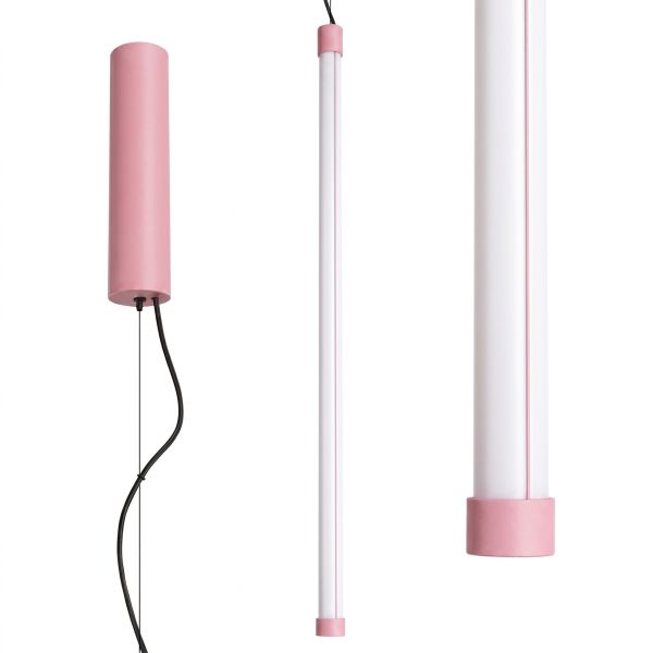 Suspensions Acier Rose LED 1 Trang