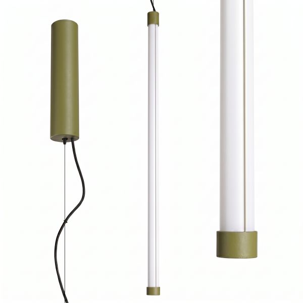 Suspensions Acier Vert Olive LED 1 Trang