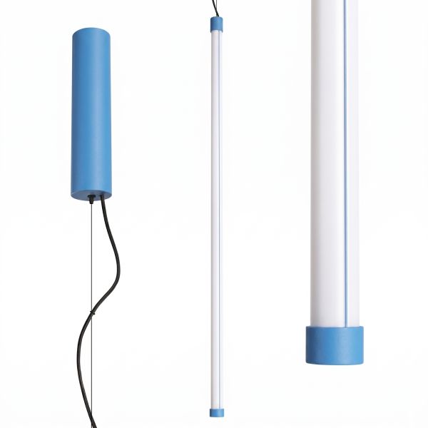 Suspensions Acier Bleu LED 1 Trang