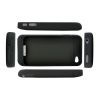 Coque, batterie et stand pour iPhone4 / 4S, 1500mAh, (Noir)