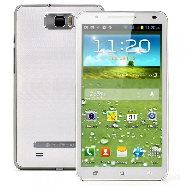 Smartphone 6" Android 4.1, 1GHz Dual Core, 3G, 8 Megapixel (Blanc)