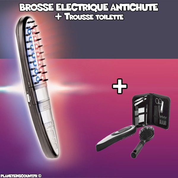 Brosse électrique antichute cheveux avec sacoche accessoires