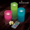 Pack de 3 bougies led parfumées multicolore avec télécomande