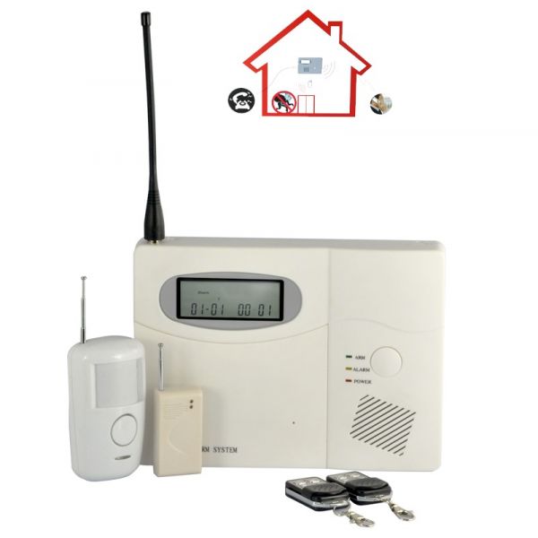 Centrale de contrôle d'alarme pour tous lieux avec 6 connexions filaires et 100 connexions sans fil
