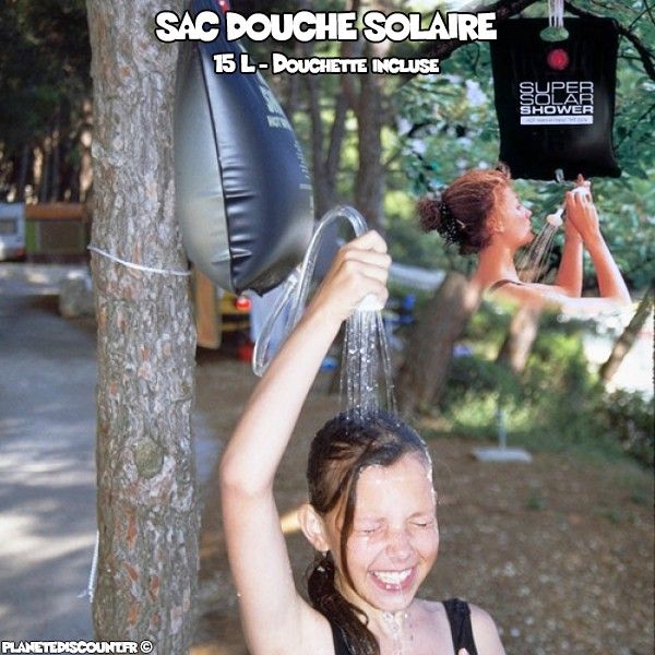 Sac douche solaire camping 15 L