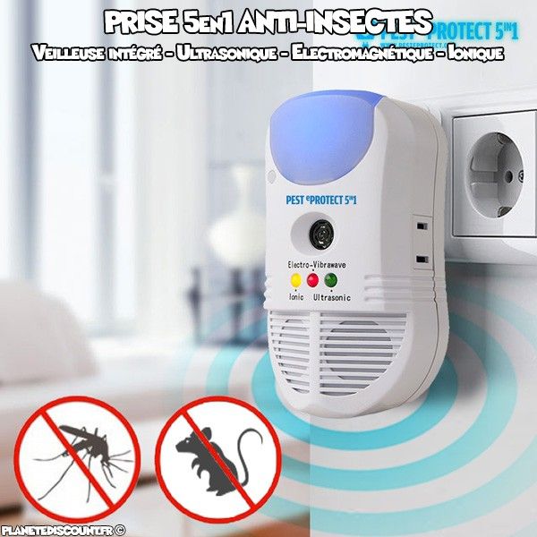 Prise anti-insectes 5-en-1