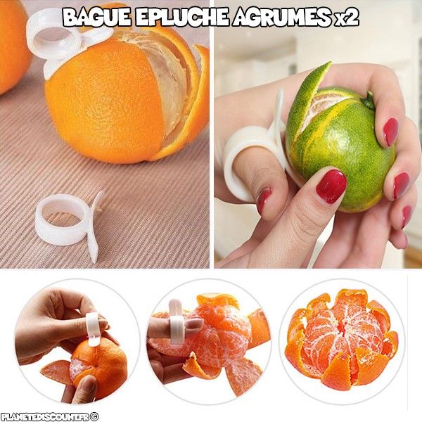 Cuisine - Achat / Vente Bague épluche fruits - agrumes x2 pas cher