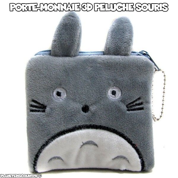 Porte-monnaie peluche 3D - souris