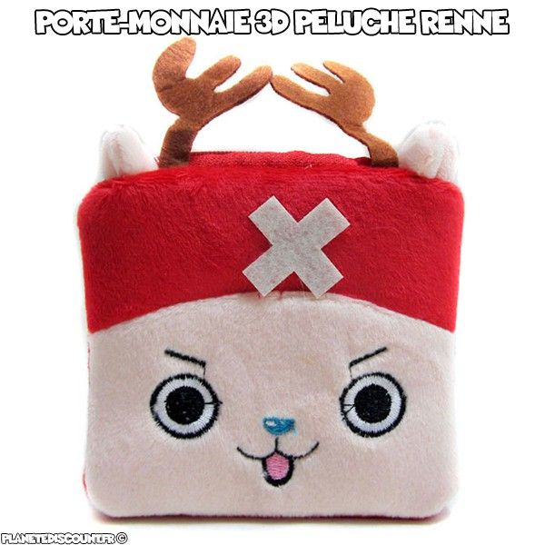 Porte-monnaie peluche 3D - renne