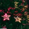 Sapin de Noël fibre optique avec décorations et étoile - 150 cm