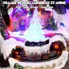 Village de Noël lumineux et animé - Train des neiges