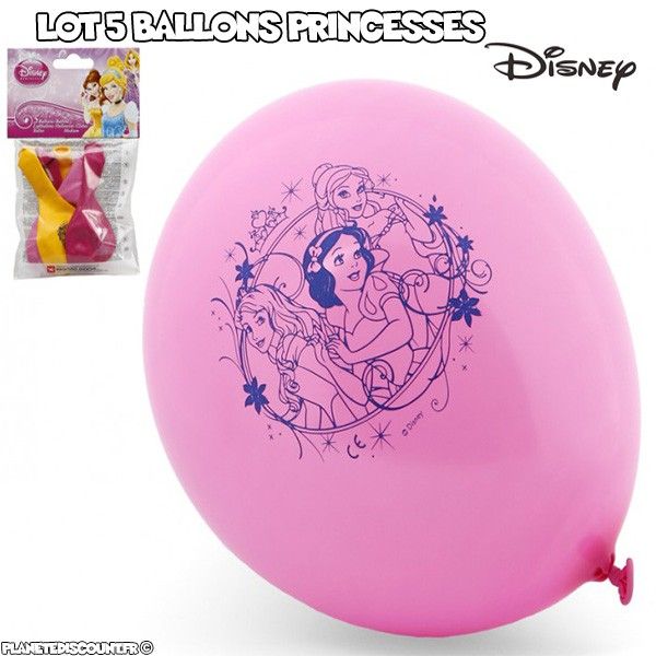 Lot de 5 ballons Disney - Princesses
