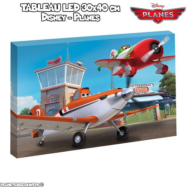 Tableau avec LED 30x40 cm - Disney Planes