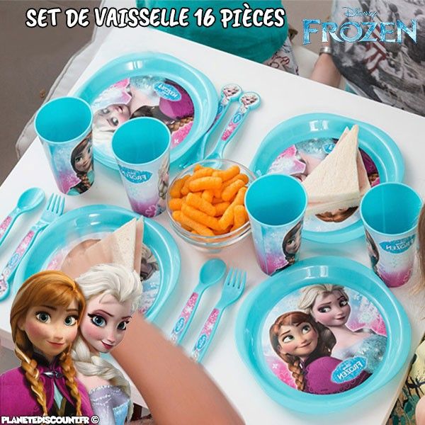 Set de vaisselle 16 pièces - La Reine des Neiges