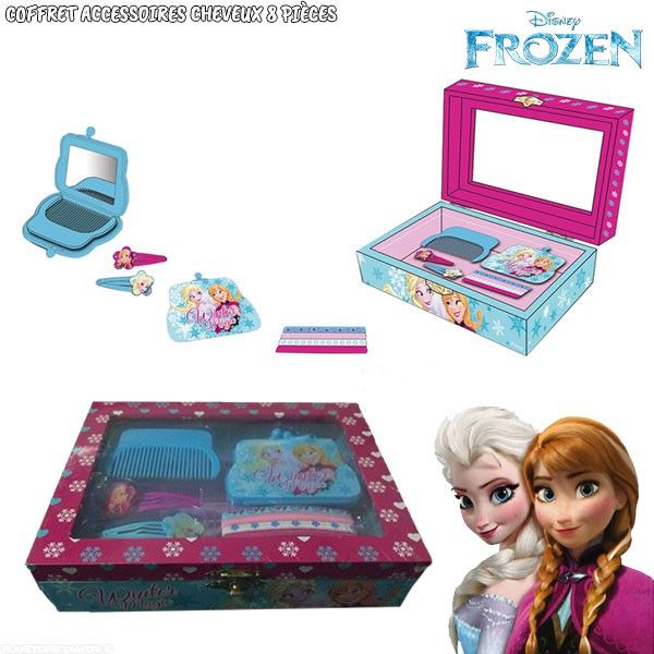 Coffret accessoires cheveux la Reine des Neiges 8 pièces