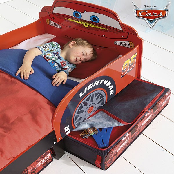 Disney Cars - Lit pour enfants avec tiroirs de rangement sous le lit pour  matelas 140cm x 70cm - Cdiscount Maison