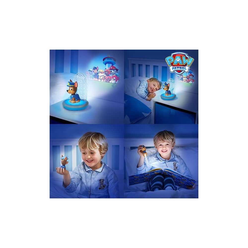 Veilleuse et réveil éducatif 3 en 1 - PAW PATROL - GoGlow Dream Pat' Patrouille - Lampe torche et indicateur de réveil Chase