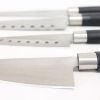 Set 4 couteaux en acier Santoku