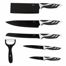 Set 5 couteaux + éplucheur Swiss Top Chef Noir