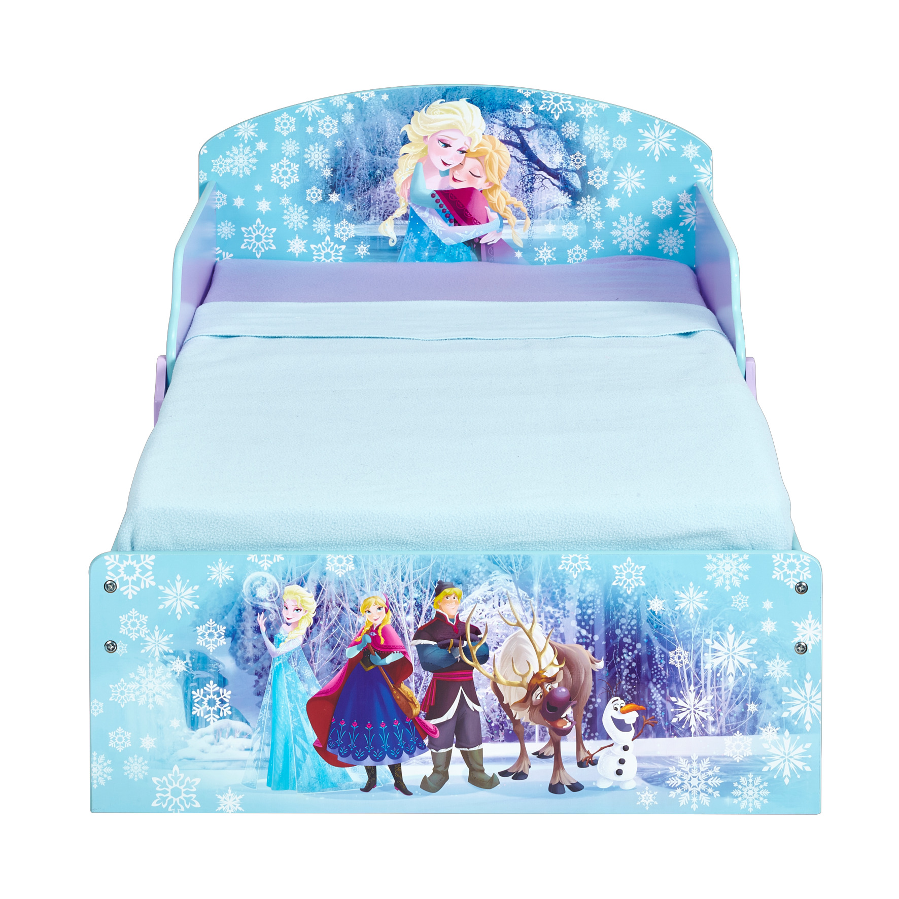 DISNEY REINE DES NEIGES - Lit pour enfant 140x70 cm avec sommier et matelas  droit inclus + couette 100x135 cm