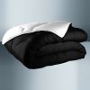 Couette bicolore coton 140x200 cm 570 gr/m² noir blanc