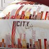 Parure housse de couette 220x240 cm microfibre city life