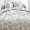 Parure housse de couette 220x240 cm 100% coton cercles