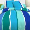 Parure housse de couette 220x240 cm 100% coton Lilly bleu