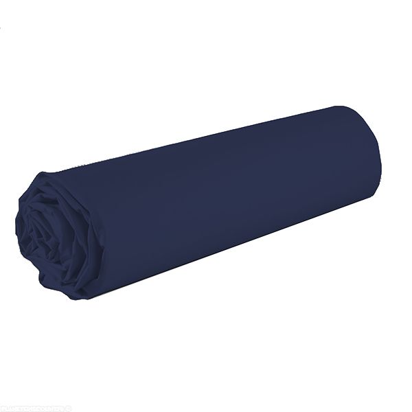 Drap housse coton 140x190 cm Bleu marine