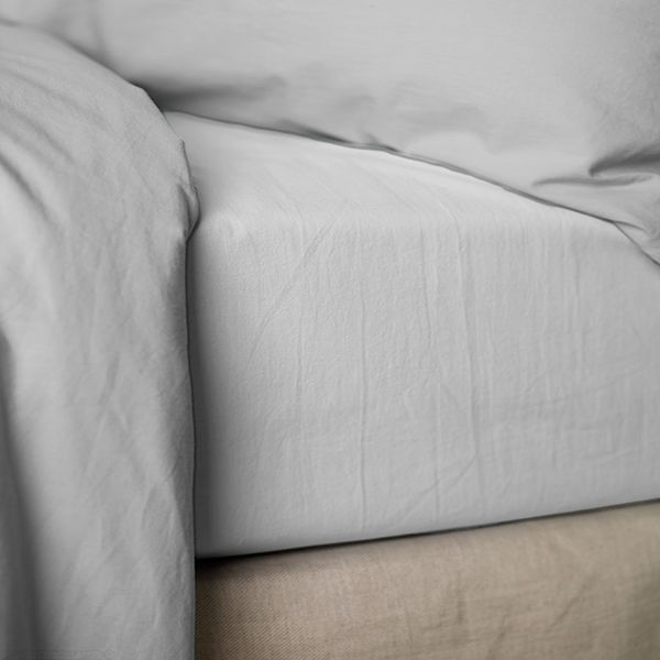 Drap housse 140x190 cm Percale Blanc