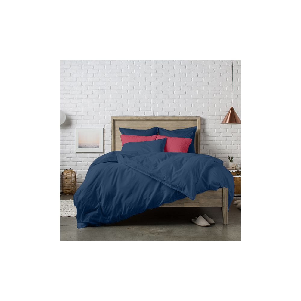 Achat Housse de couette 240x220 cm Percale Ensign Blue pas ...