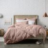 Housse de couette 240x220 cm Percale rose Lavis