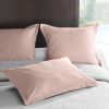 Taie d'oreiller 65x65 avec volant Percale rose Lavis