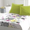 Parure de drap microfibre 240x300 cm 4pcs Texto Love