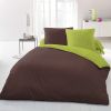 Parure de couette microfibre 220x240 cm Marron Anis