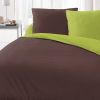 Parure de couette microfibre 220x240 cm Marron Anis