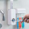 Distributeur de dentifrice avec support 5 brosses à dents