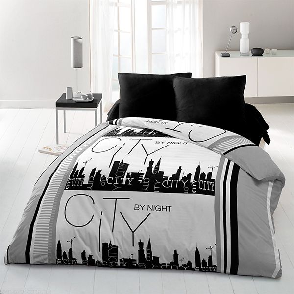 Parure de couette microfibre 220x240 cm City By Night