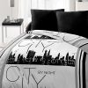 Parure de couette microfibre 220x240 cm City By Night