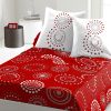 Parure de drap coton 240x300 cm Feu D'artifice Red