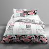 Parure de couette 100% coton Today 220x240 Love Flamingo