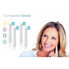 Lot de 8 têtes de brosse à dents électrique, compatibles Oral-B, Braun...