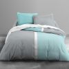 Parure de couette Today microfibre 220x240 First Biko Gris / Bleu