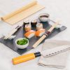 Service à sushi 9 pièces avec plateau et couteau