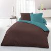 Parure de couette microfibre 220x240 cm Choco Turquoise