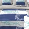 Parure housse de couette coton Gemme Bleu