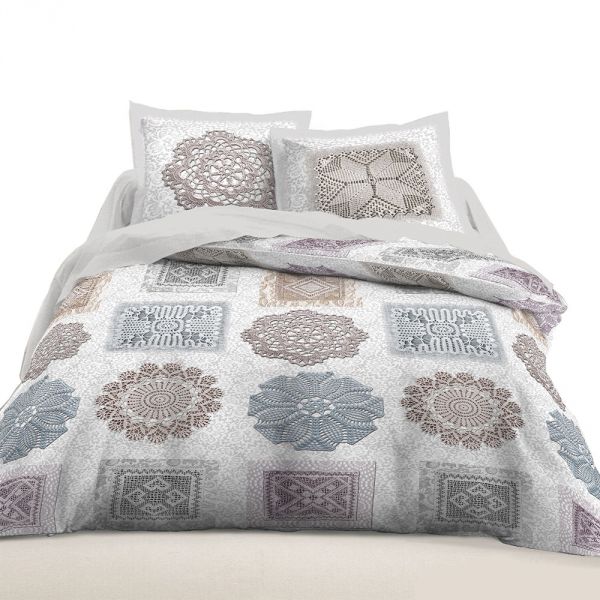 Parure housse de couette 100% coton Venise